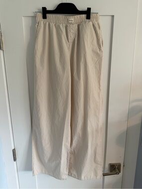 Wild Fable Light Cream Pinstripe Pants